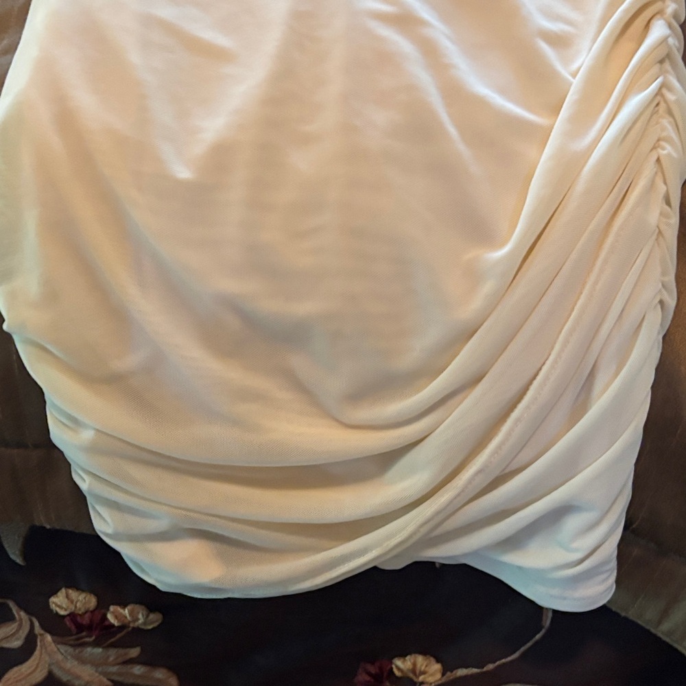 Windsor Ivory Ruched Mini Dress - Picture 5 of 7